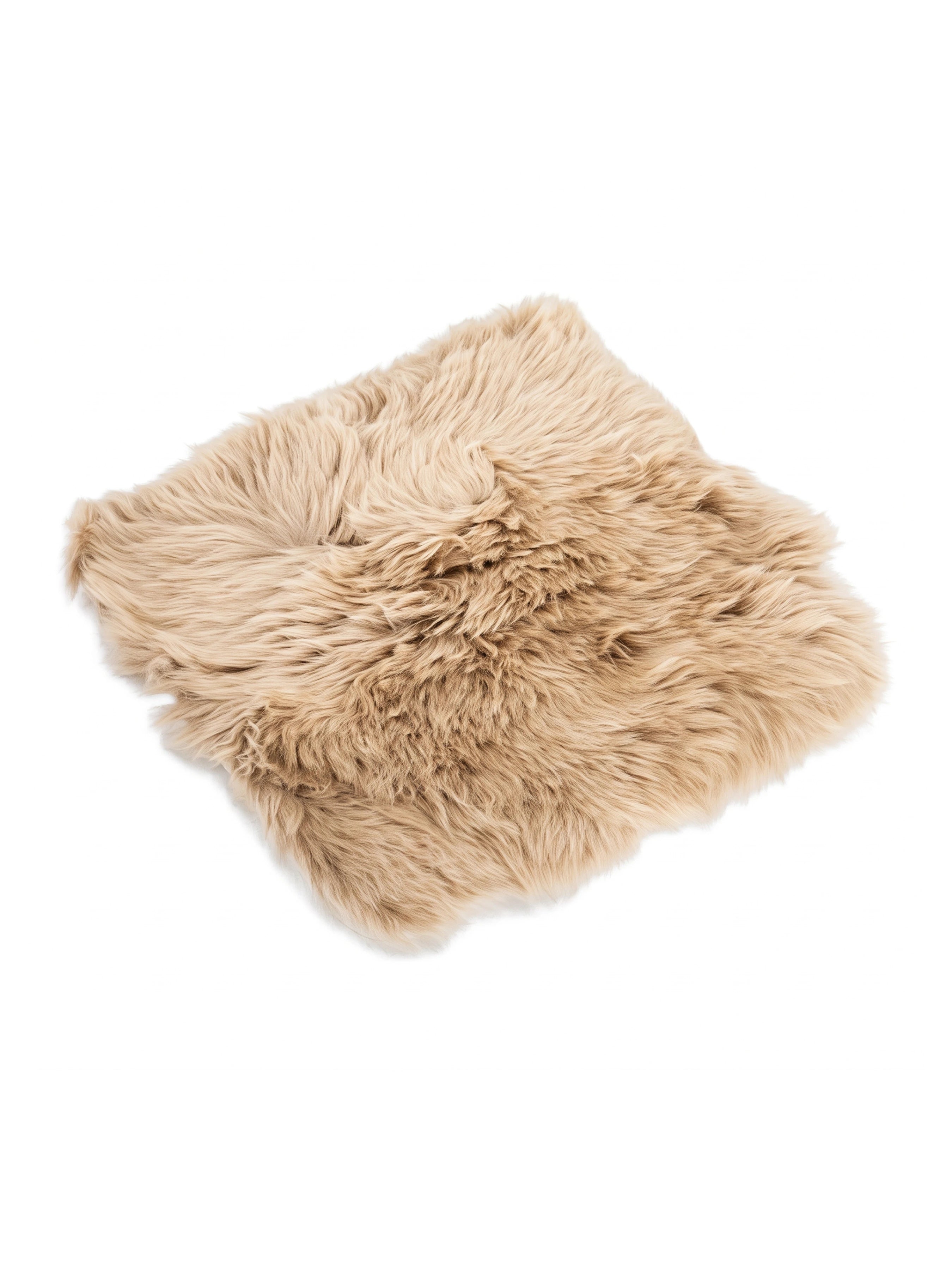 Champagne Square Sheepskin Chair Pad
