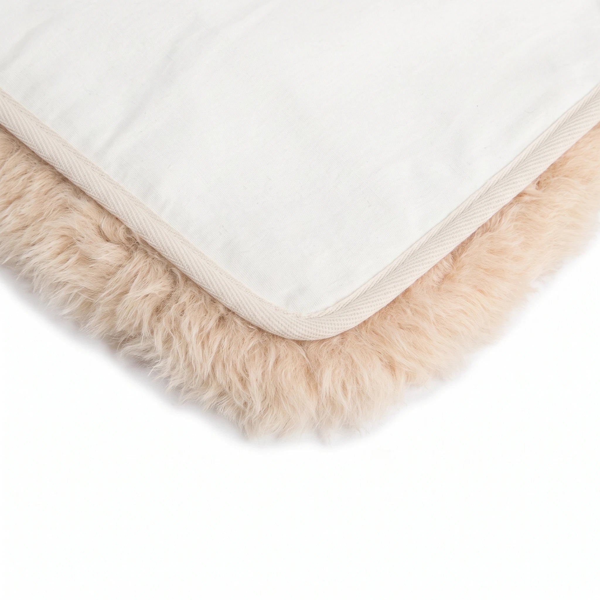 Champagne Square Sheepskin Chair Pad