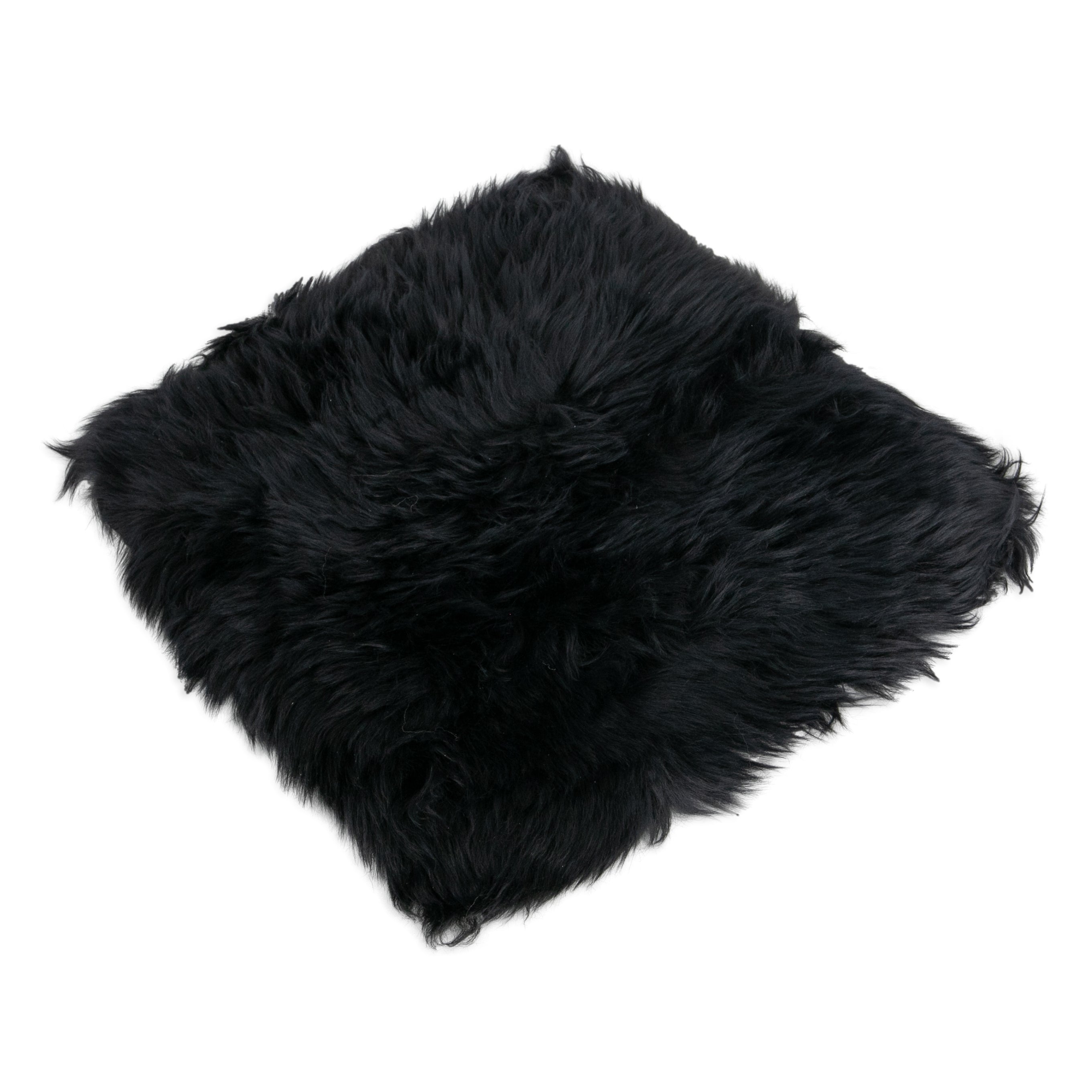 Sheepskin Chair Pad Square Black