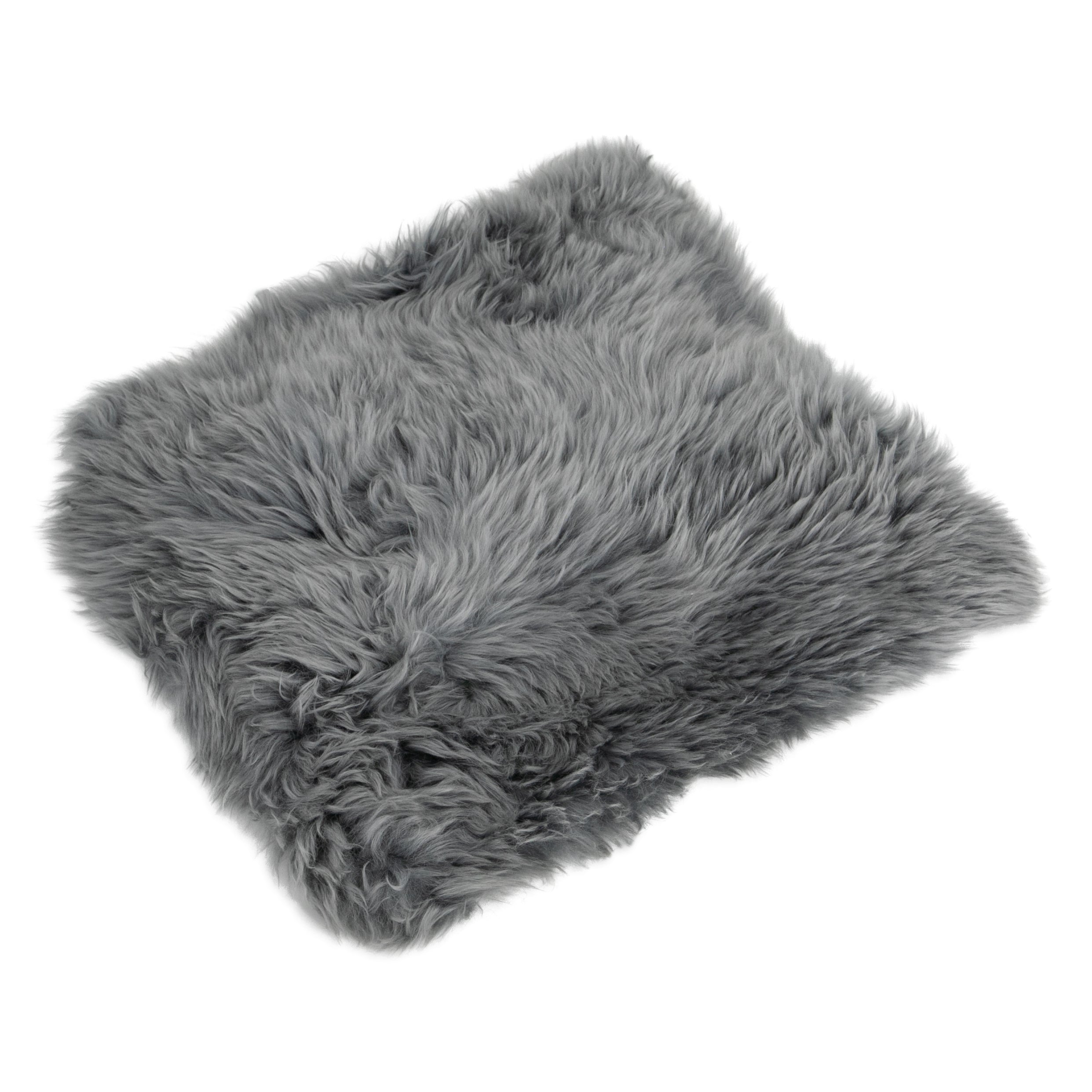 Sheepskin Chair Pad Square Grey