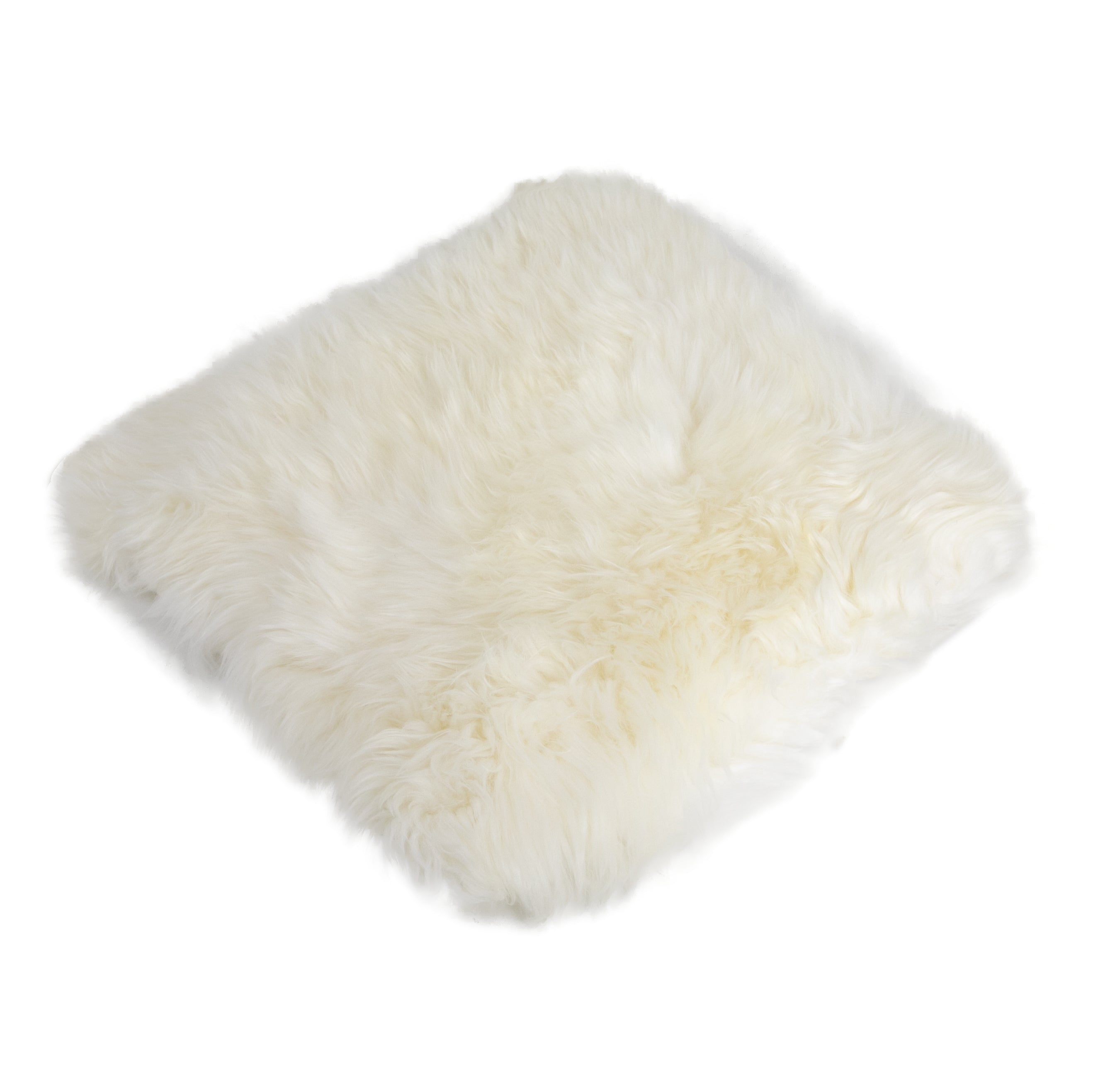 Sheepskin Chair Pad Square Ivory White