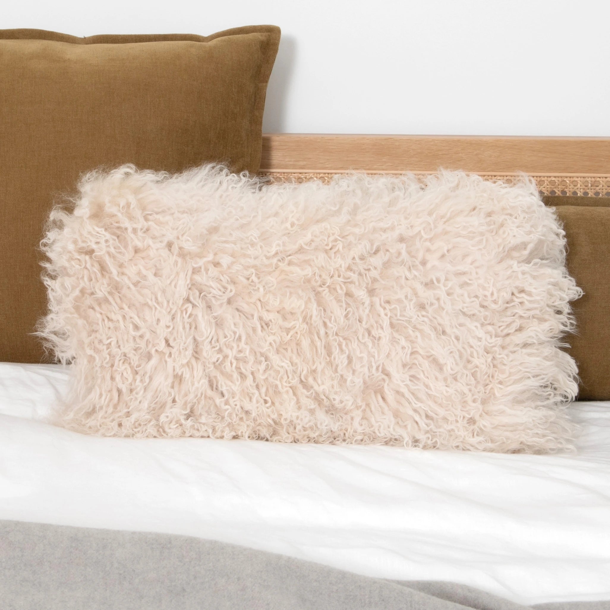 Mongolian Genuine Sheepskin Cushion