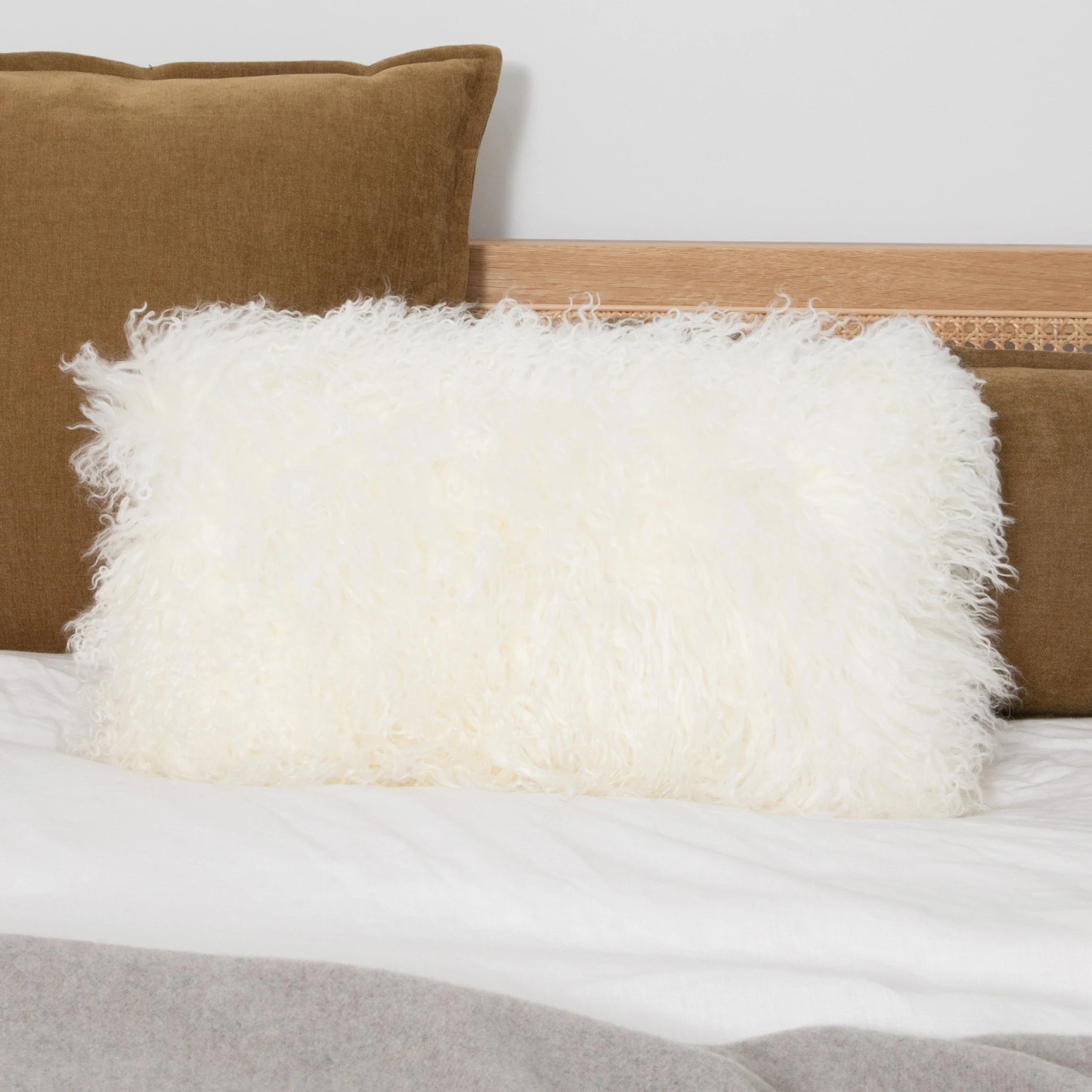 Mongolian Genuine Sheepskin Cushion