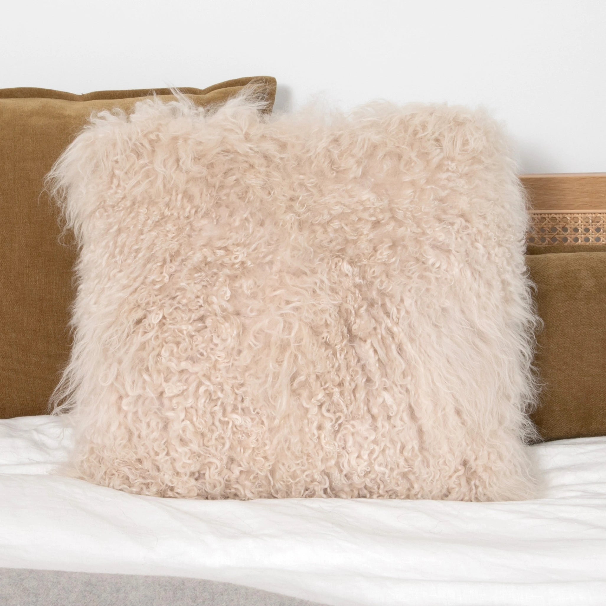 Mongolian Genuine Sheepskin Cushion