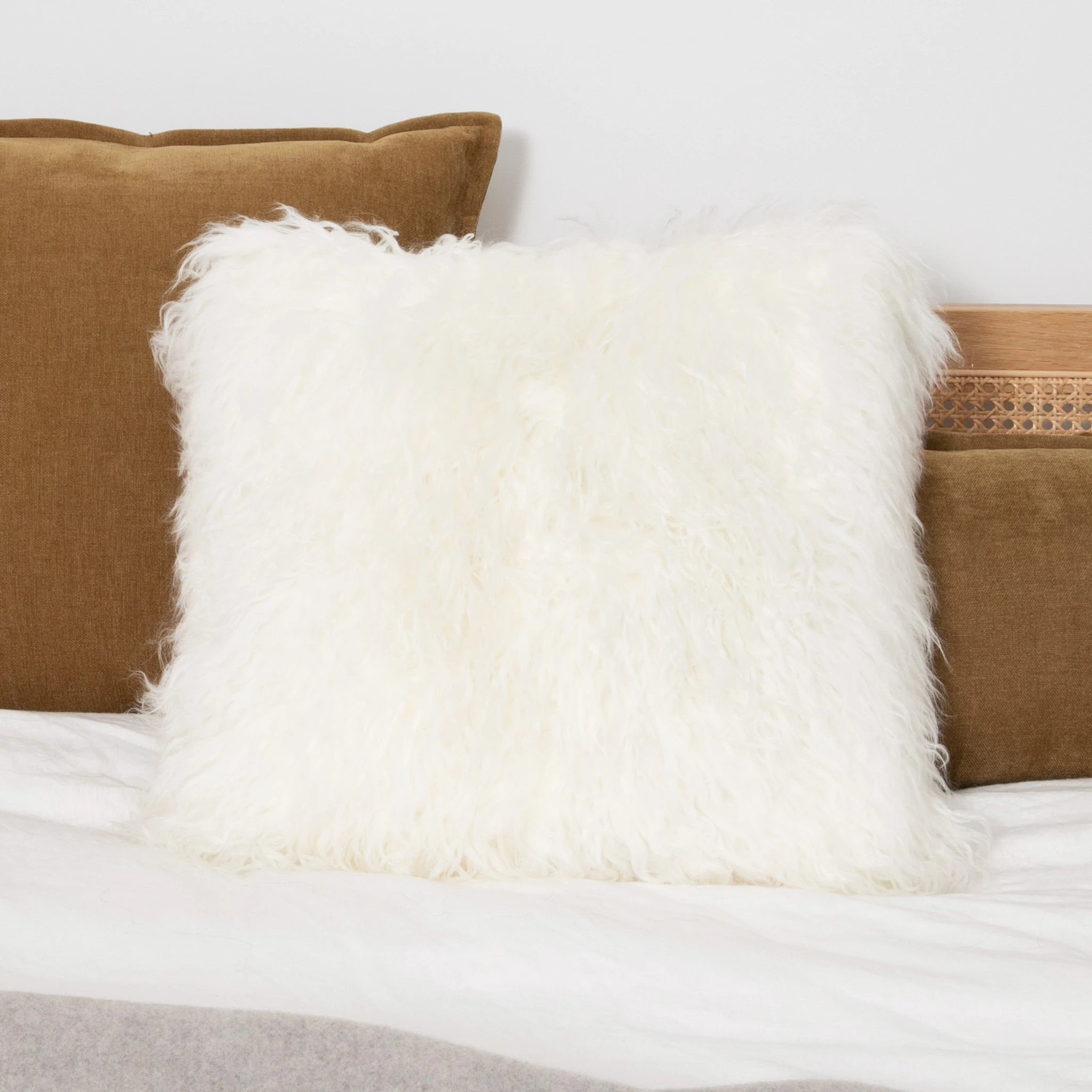 Mongolian Genuine Sheepskin Cushion