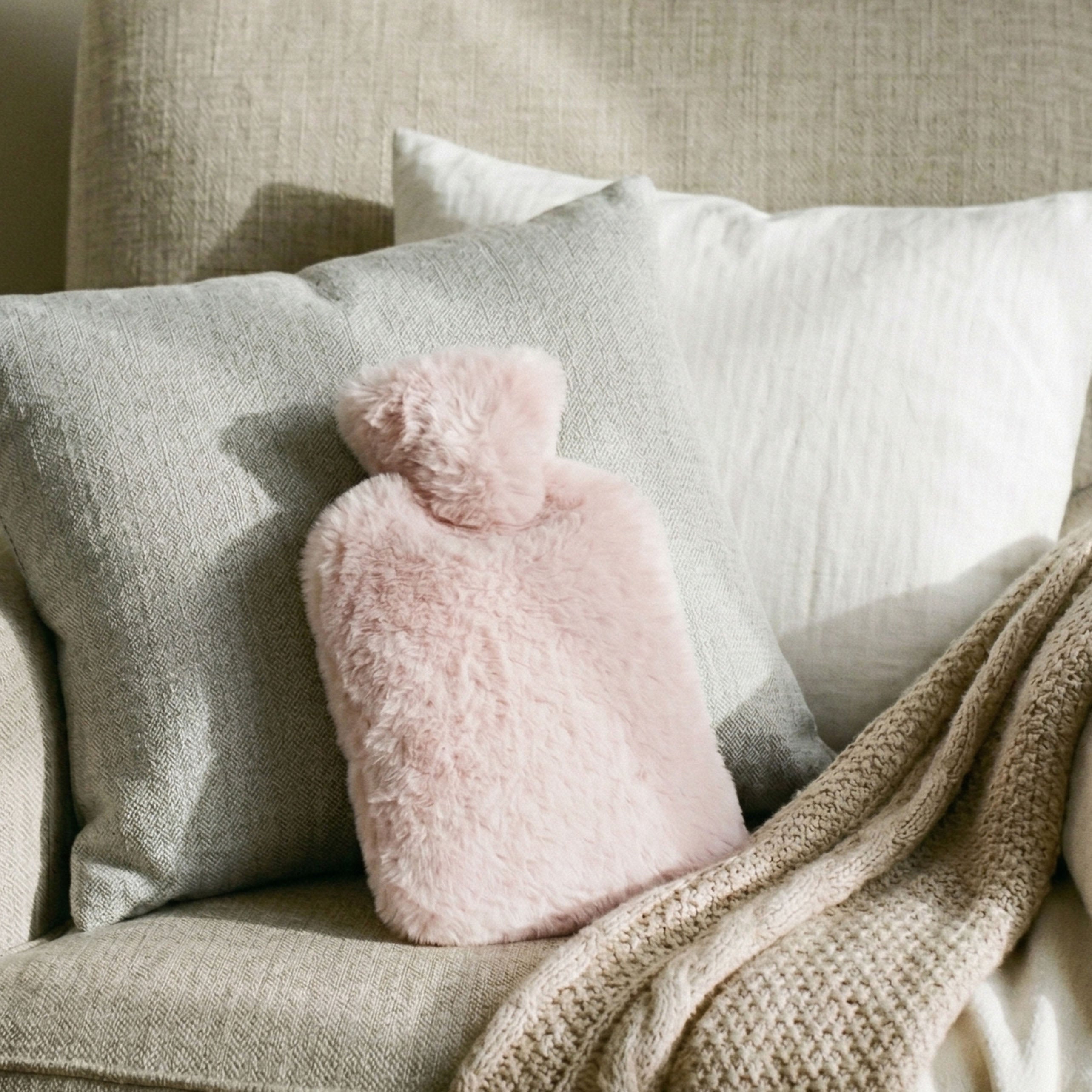Pink Sheepskin Hot Water Bottle