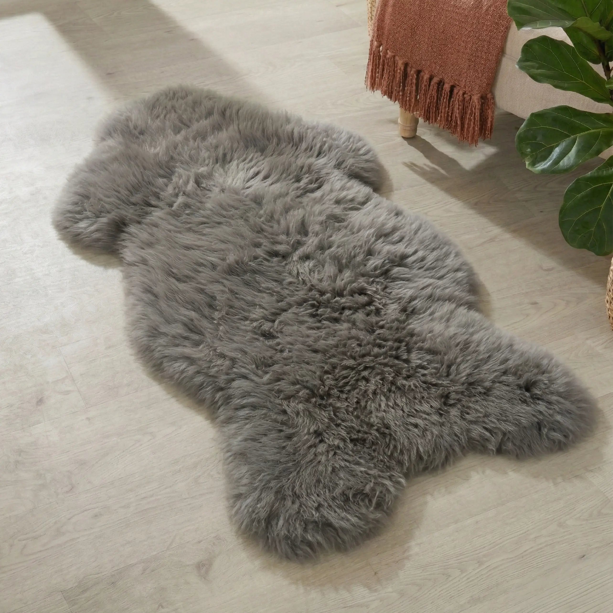 Grey British Sheepkin Rug