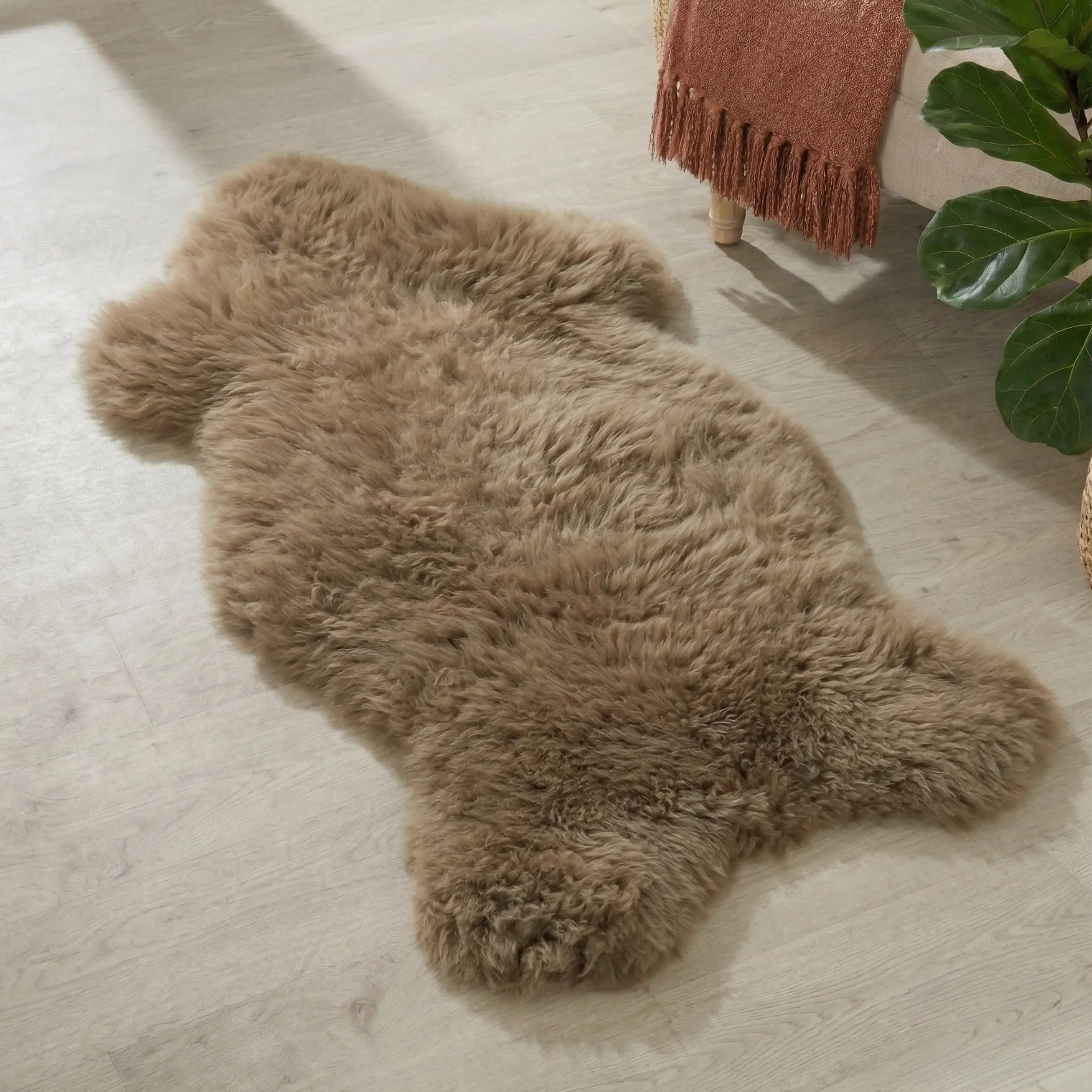 Taupe British Sheepskin Rug