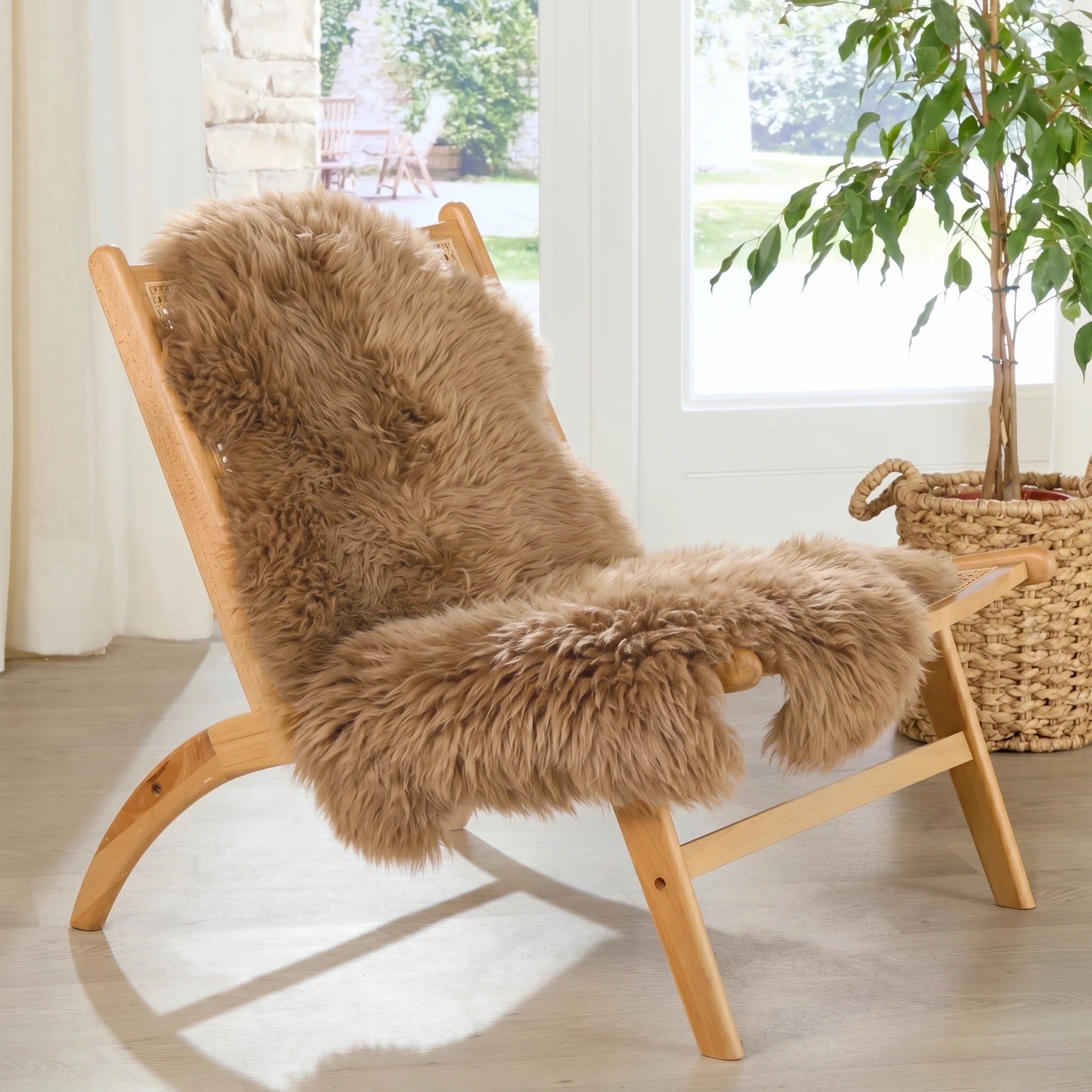 Premium Light Brown Sheepskin Rug