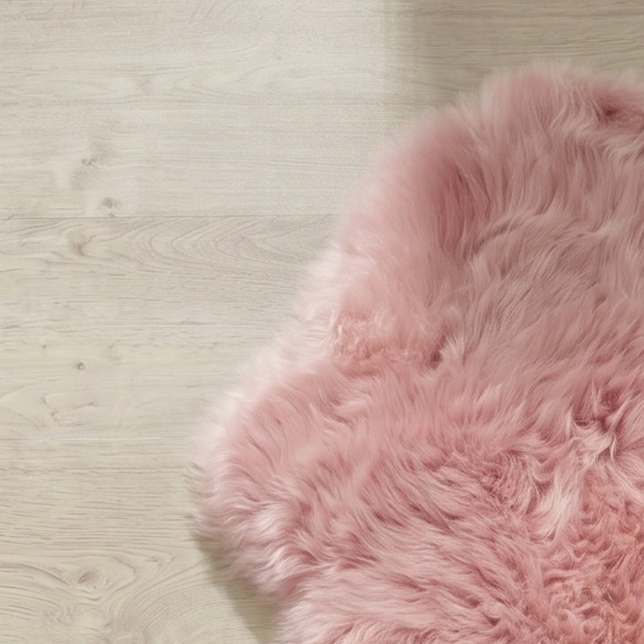 Sextuple Blush Pink Sheepskin Rug