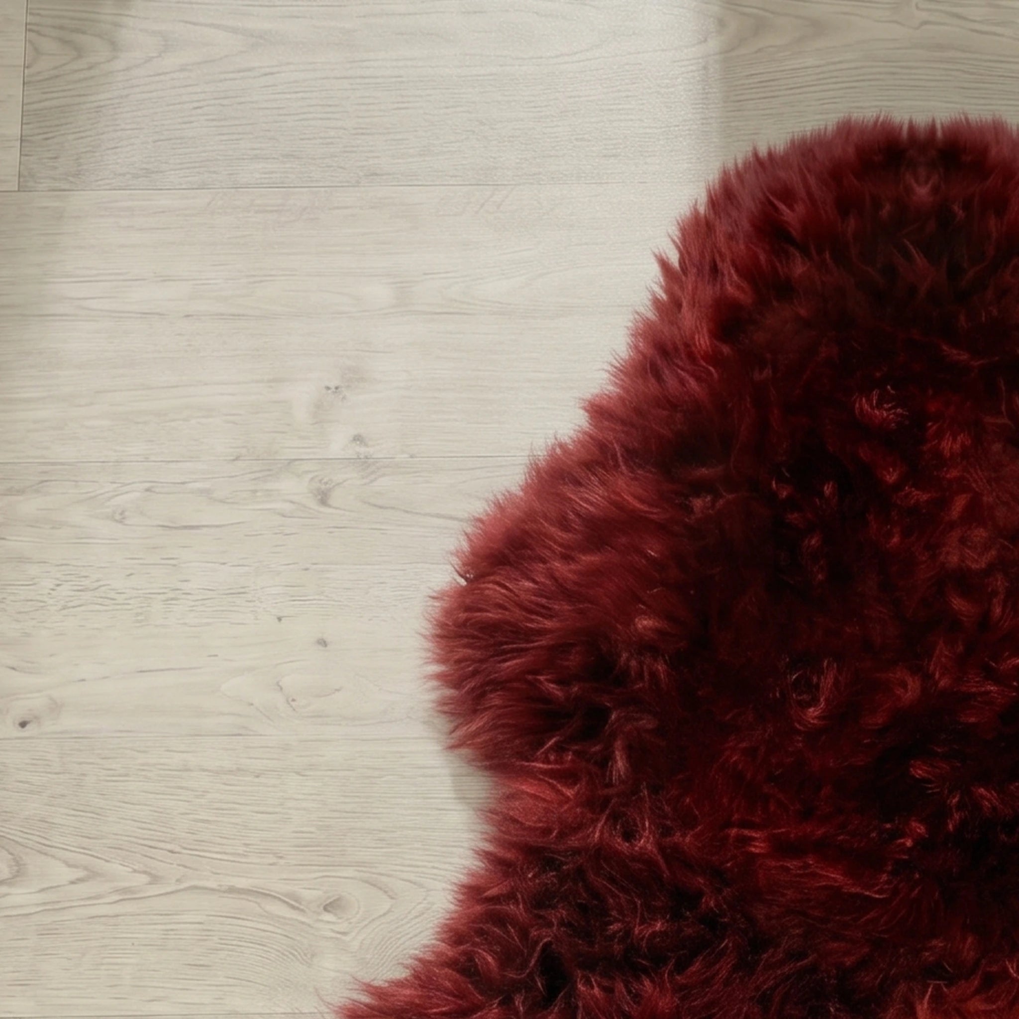 Premium Red Sheepskin Rug