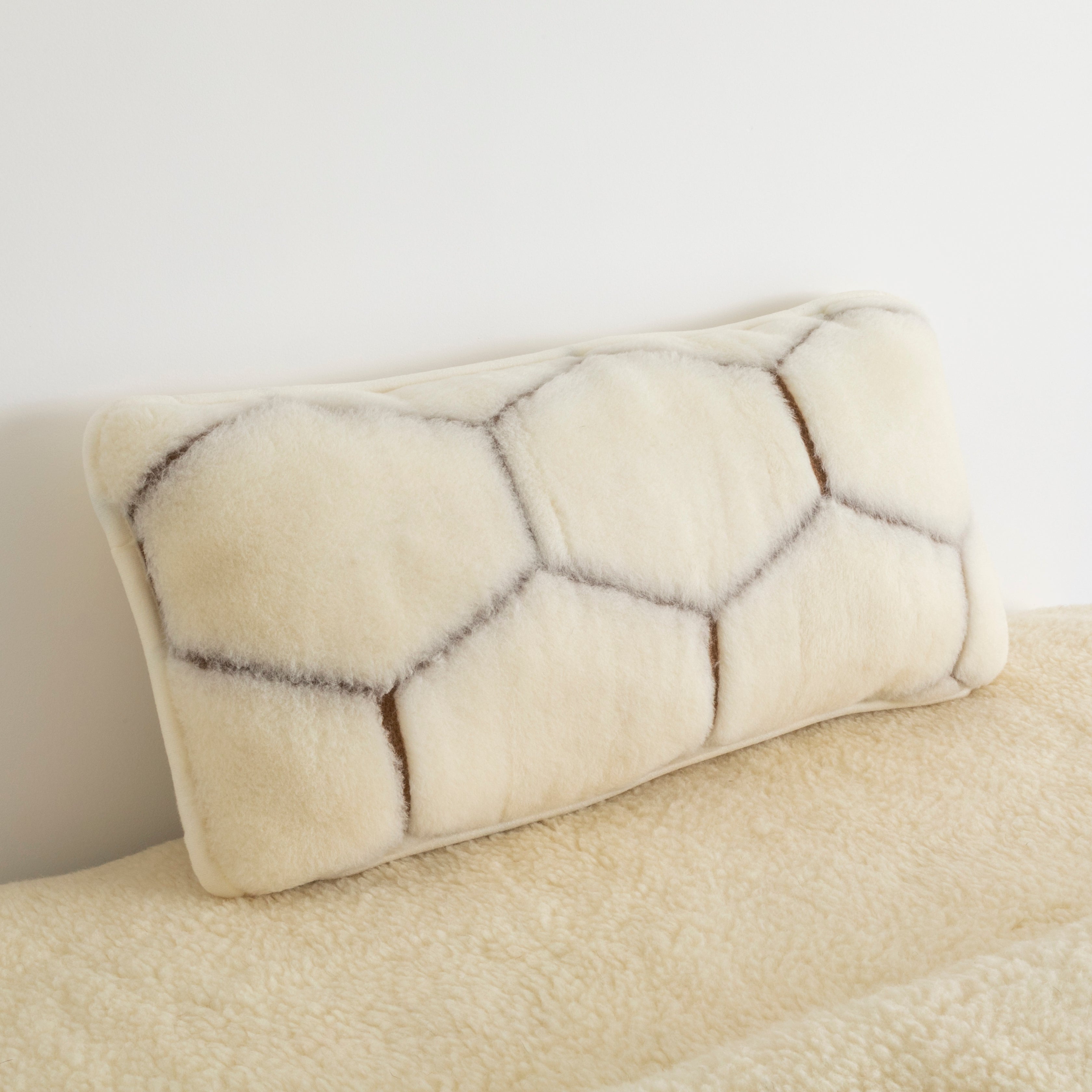 Cashmere Wool Pillow - Natural Hex
