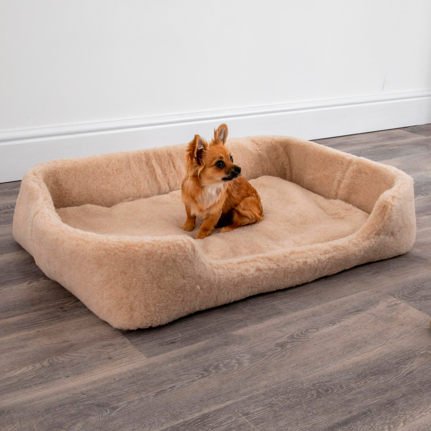 Merino Wool Pet Bed Cappuccino (M/L) - Main Image