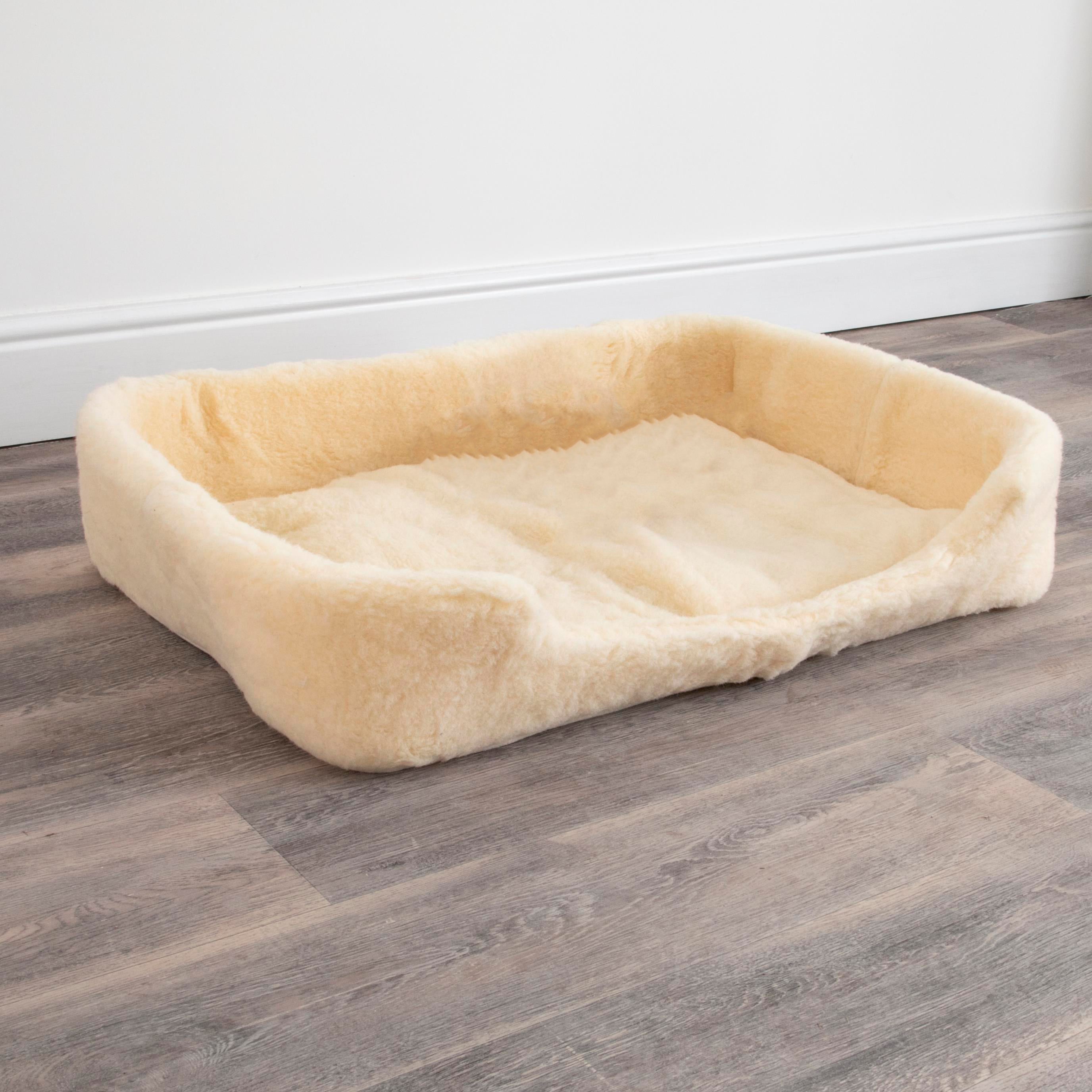 Merino Wool Pet Bed - Natural/White (M/L)