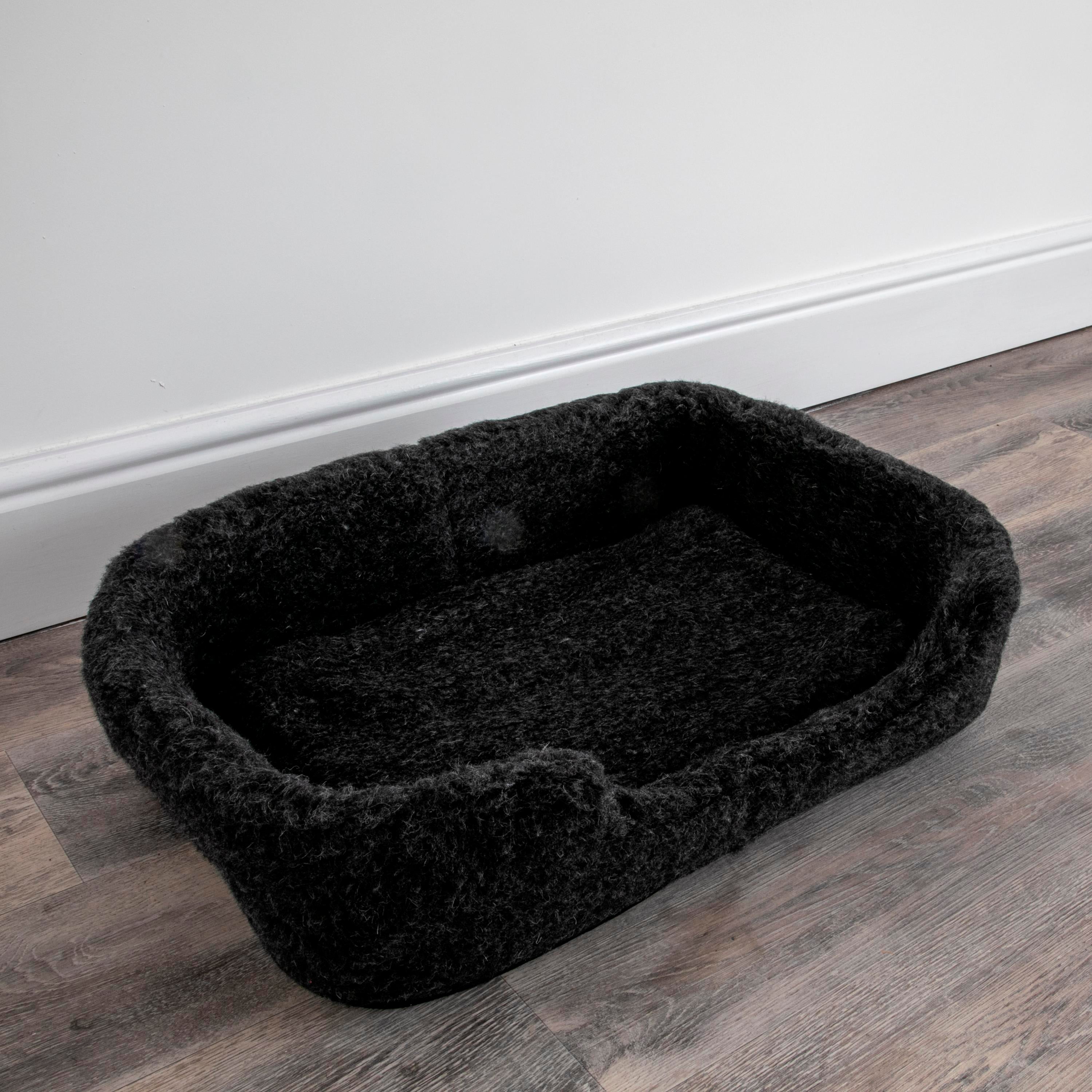 Merino Wool Pet Bed - Black (S/M)