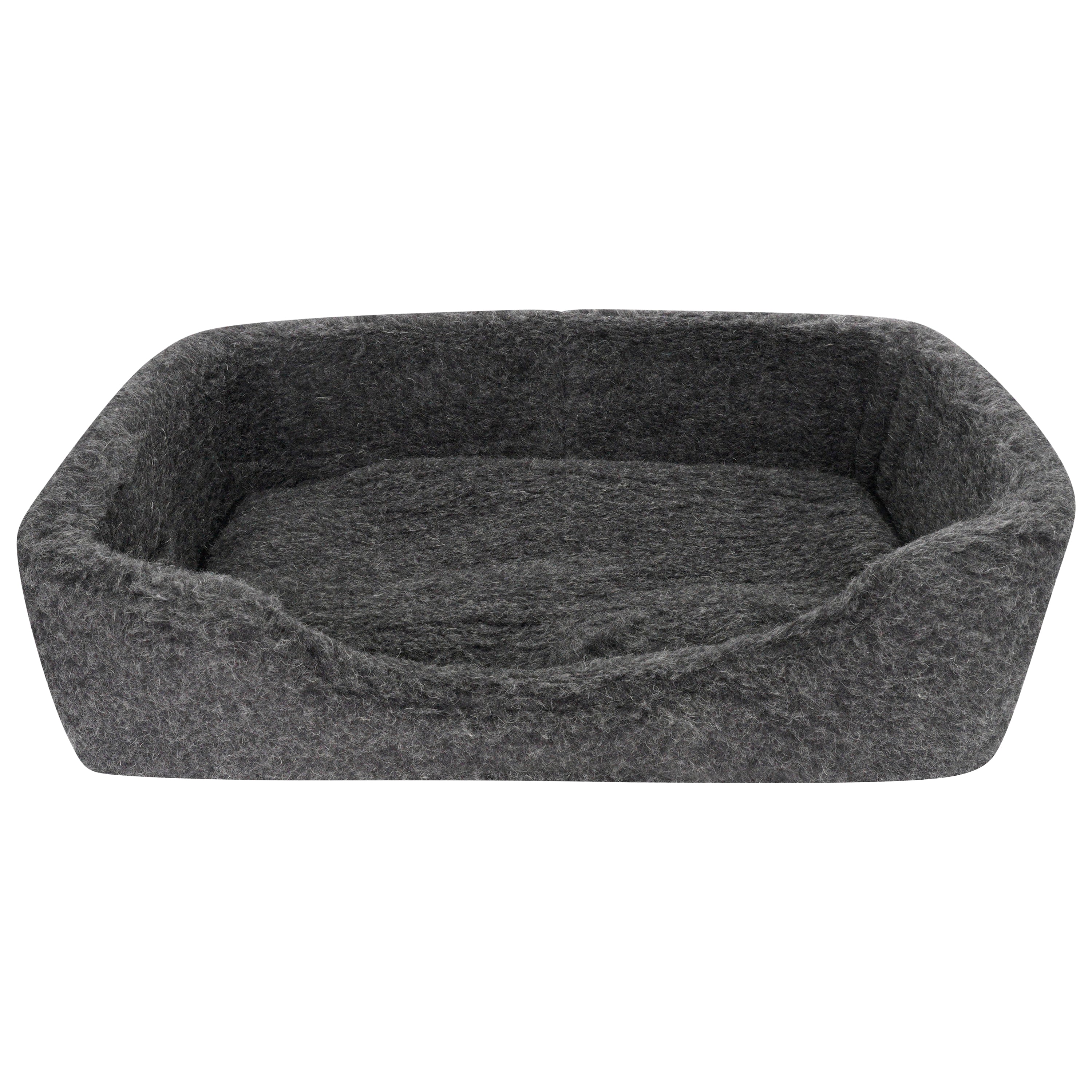 Merino Wool Pet Bed - Black (S/M)