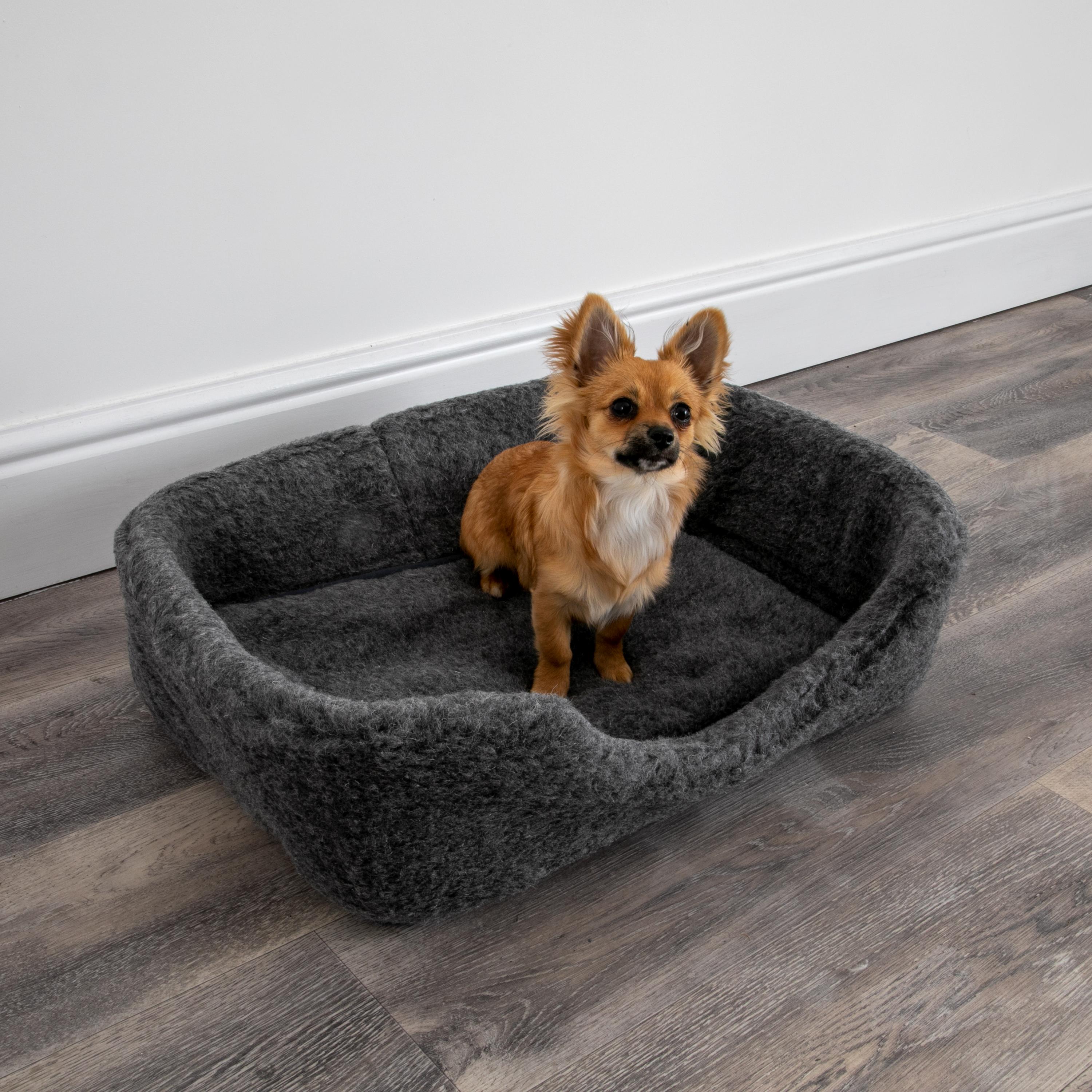Merino Wool Pet Bed - Grey (S/M)