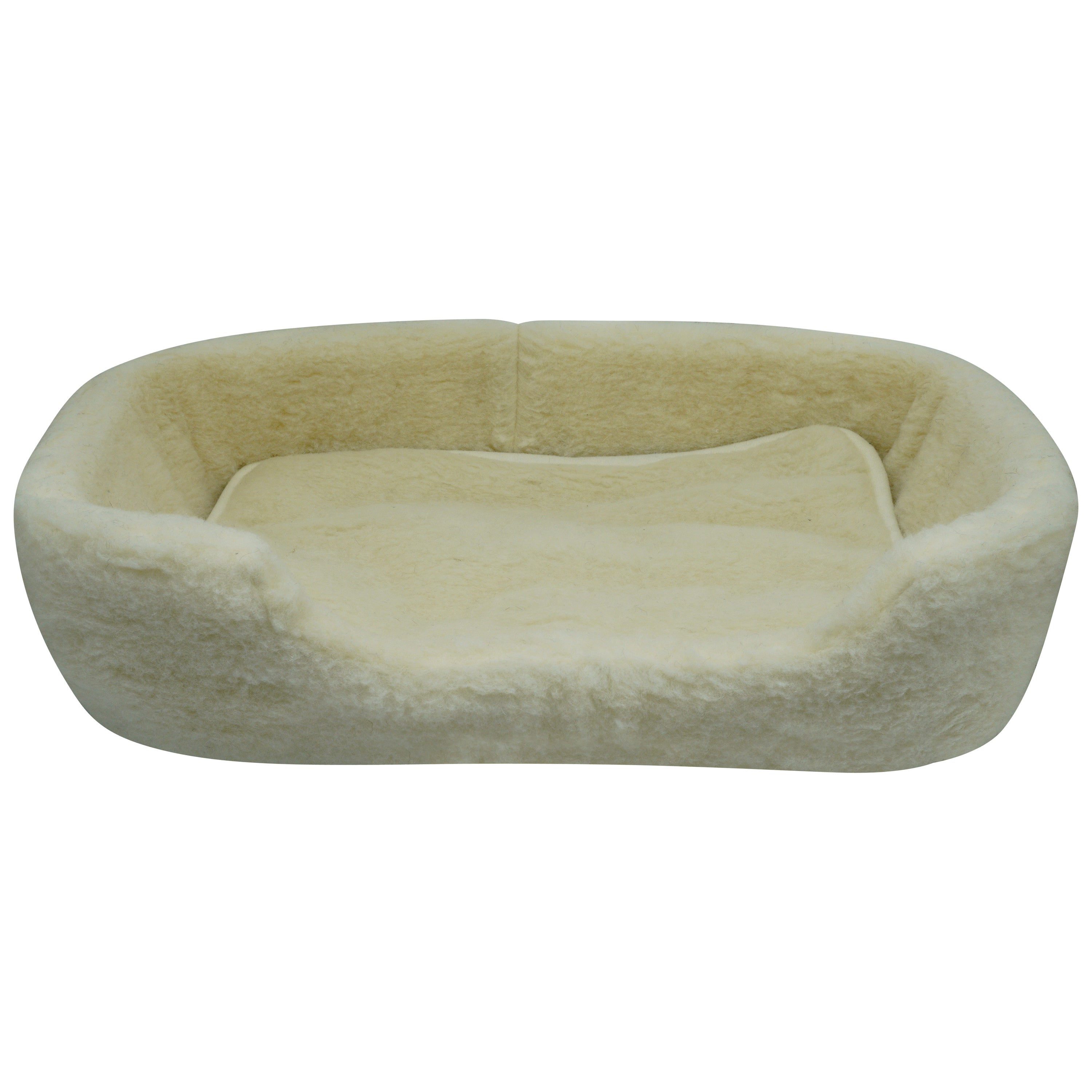 Merino Wool Pet Bed - Natural/White (S/M)