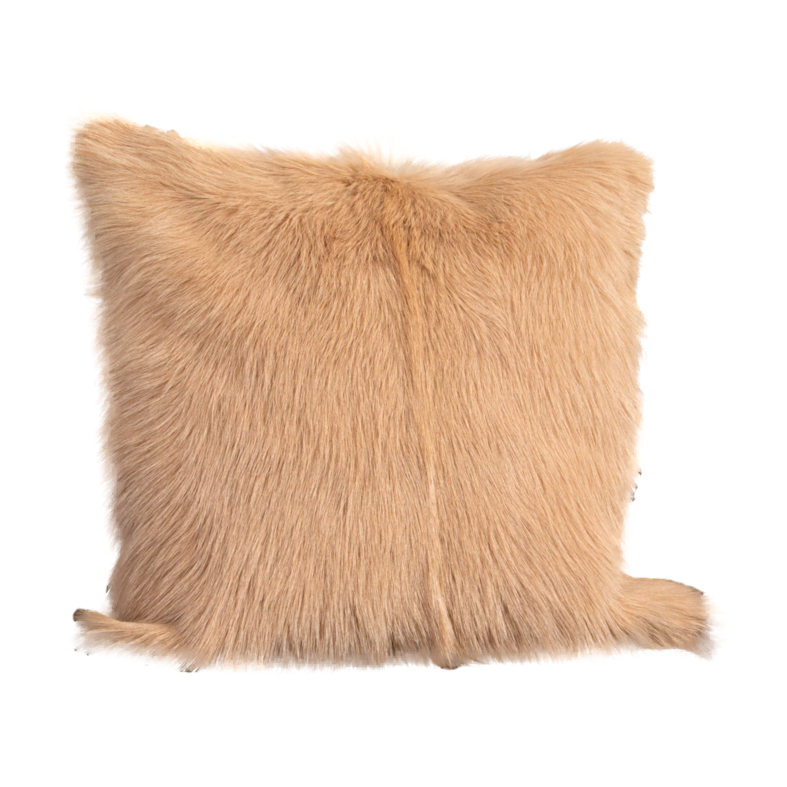 Cream Goatskin Square Cushion - 45x45cm