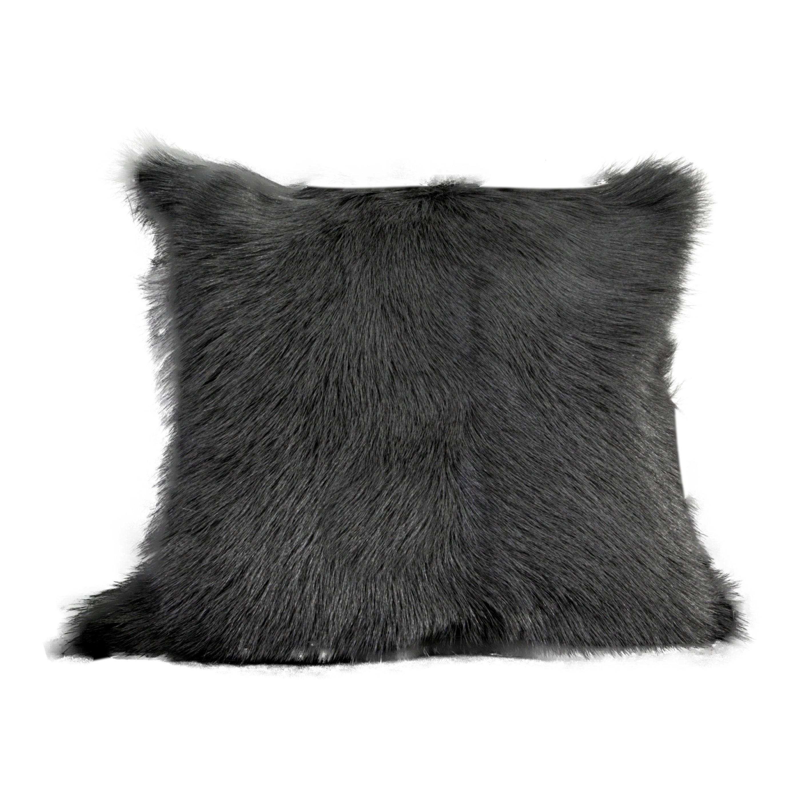 Smoke Grey Goatskin Cushion