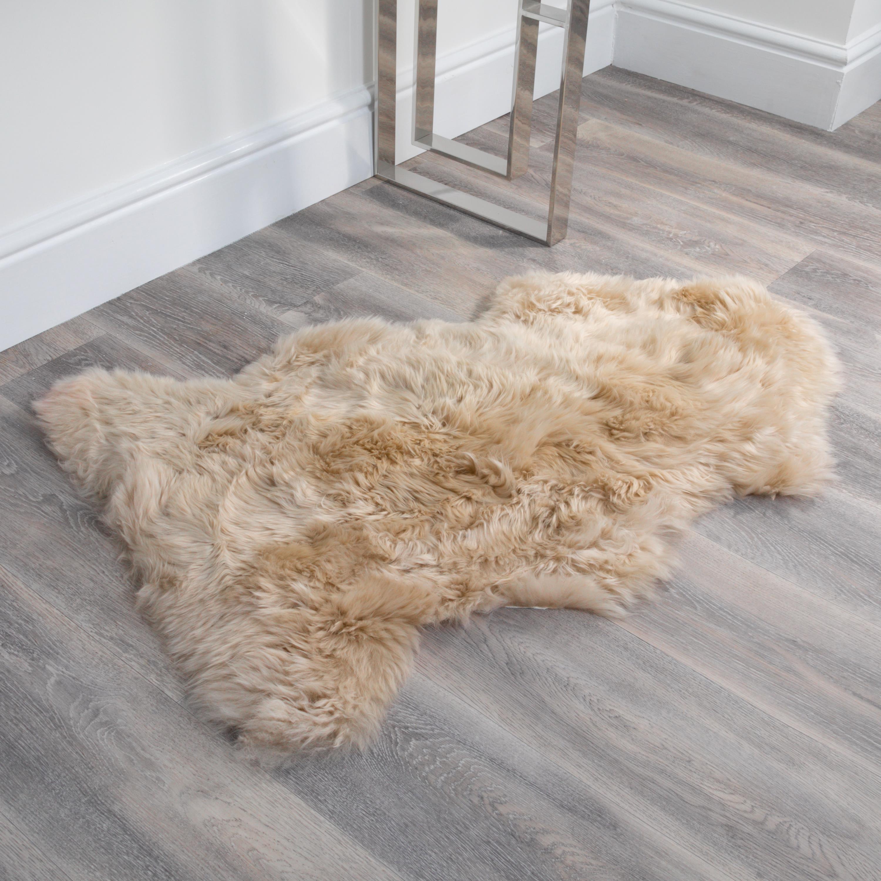 Premium Beige Sheepskin Rug