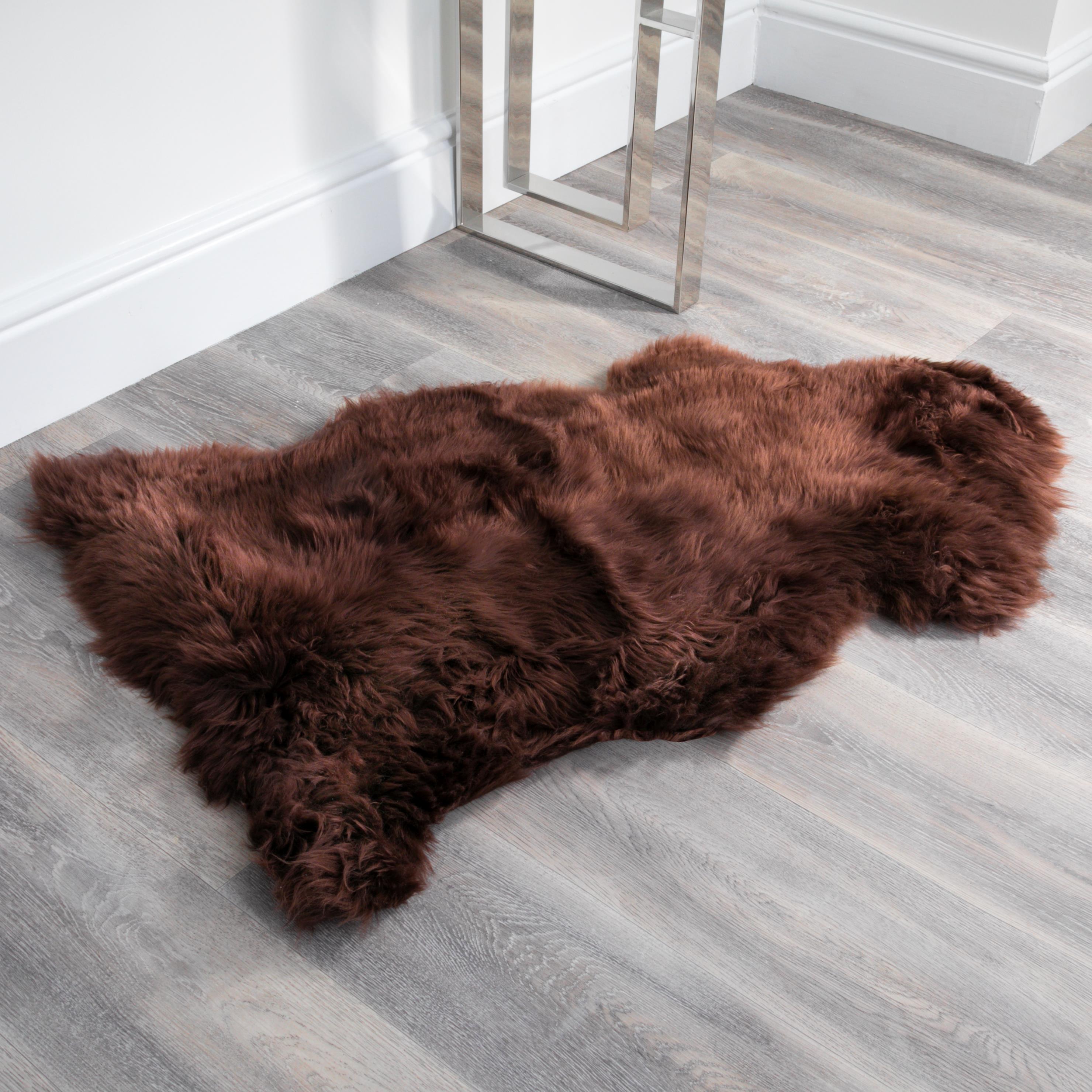 Premium Brown Sheepskin Rug