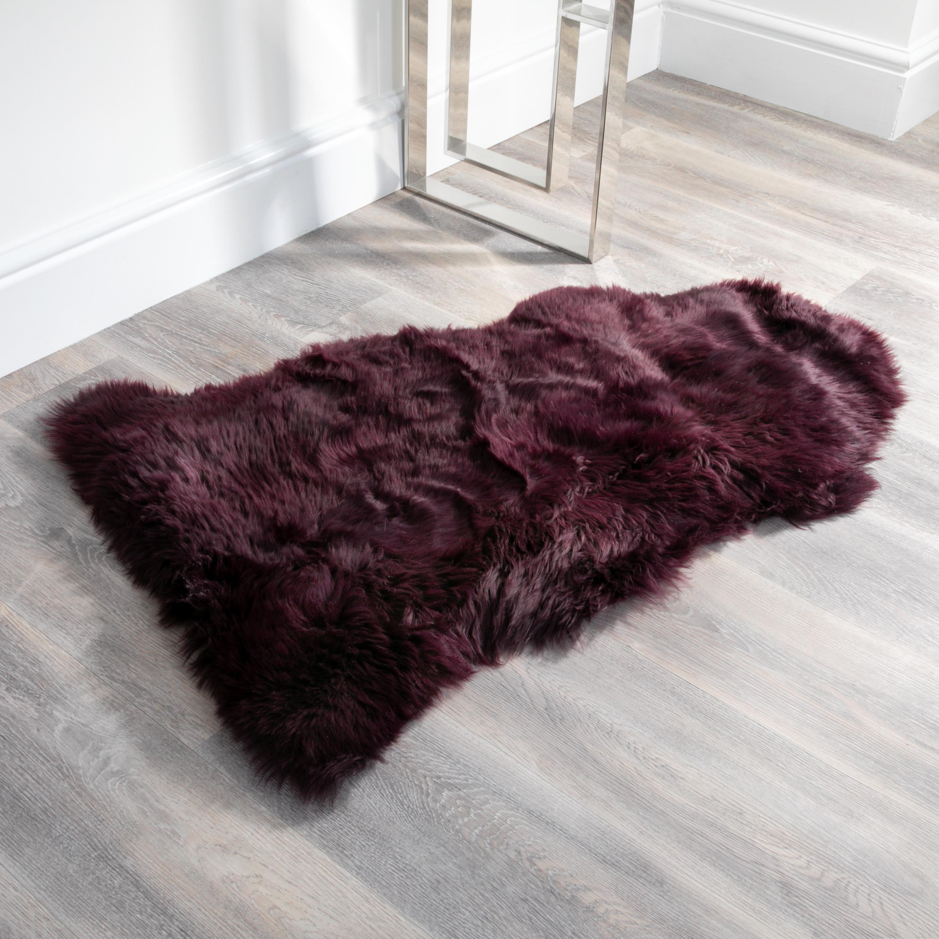 Premium Purple Sheepskin Rug