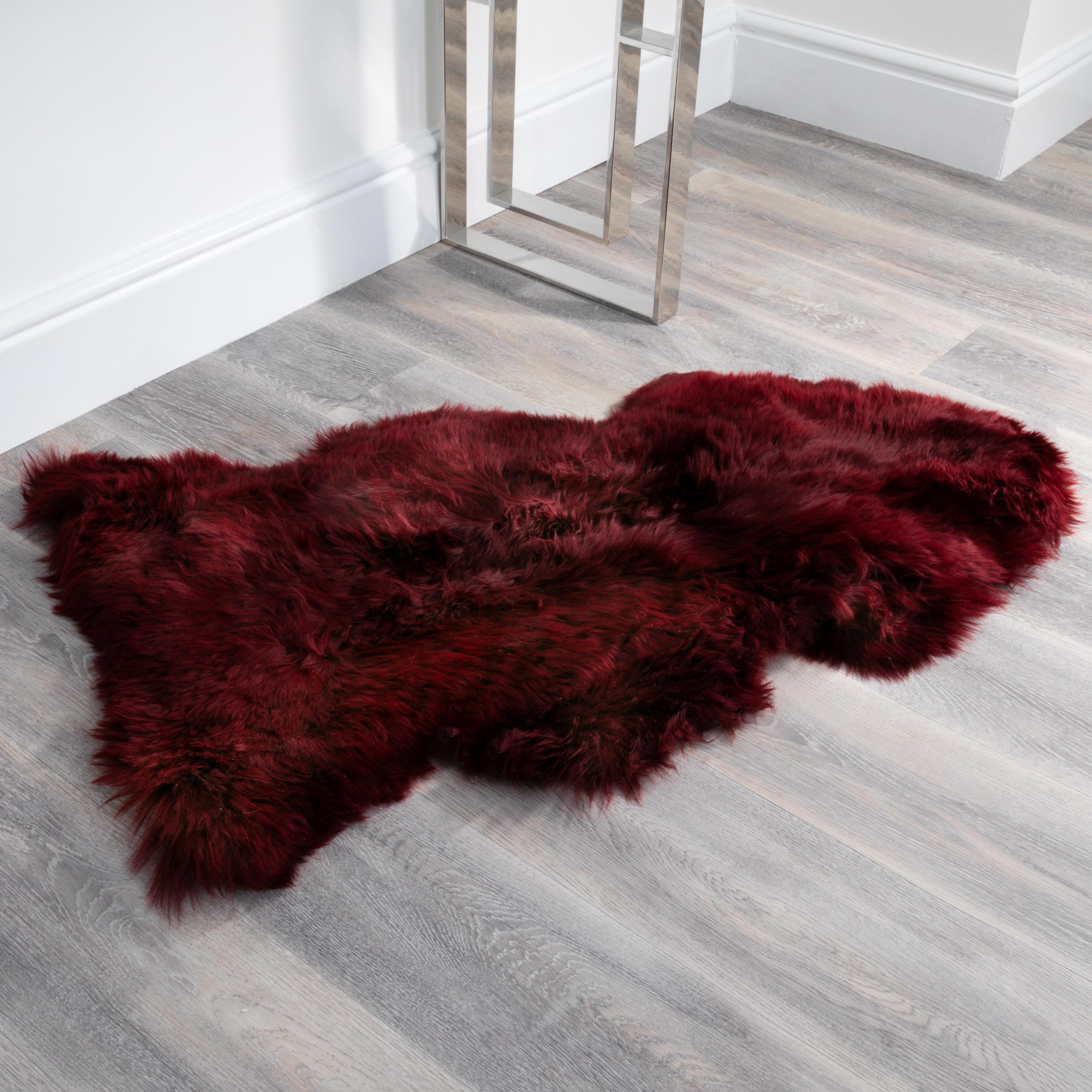 Premium Red Sheepskin Rug