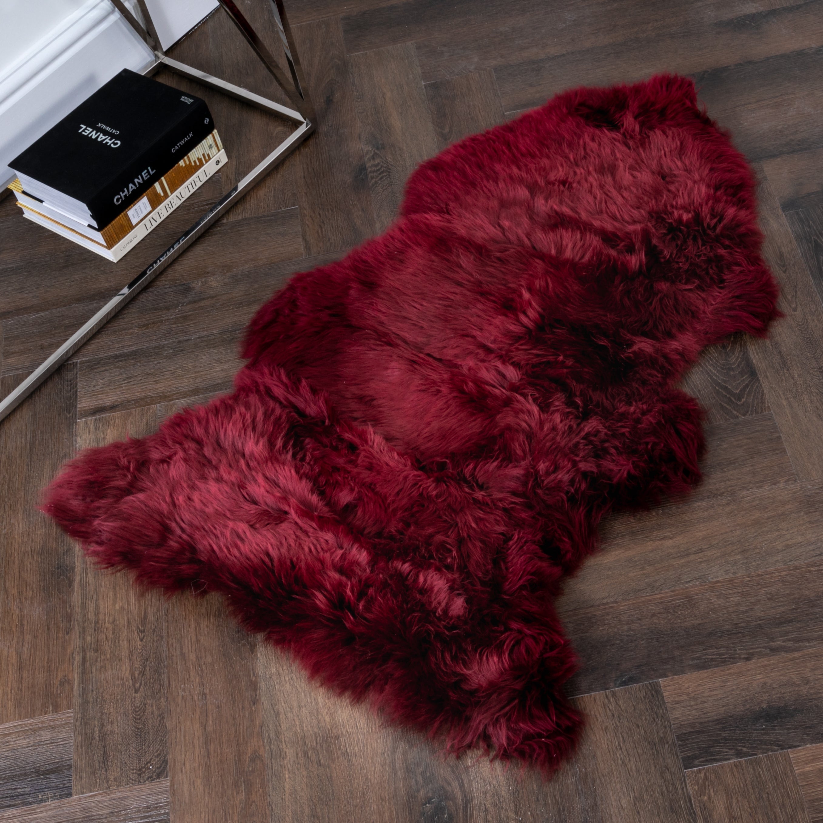 Premium Red Sheepskin Rug