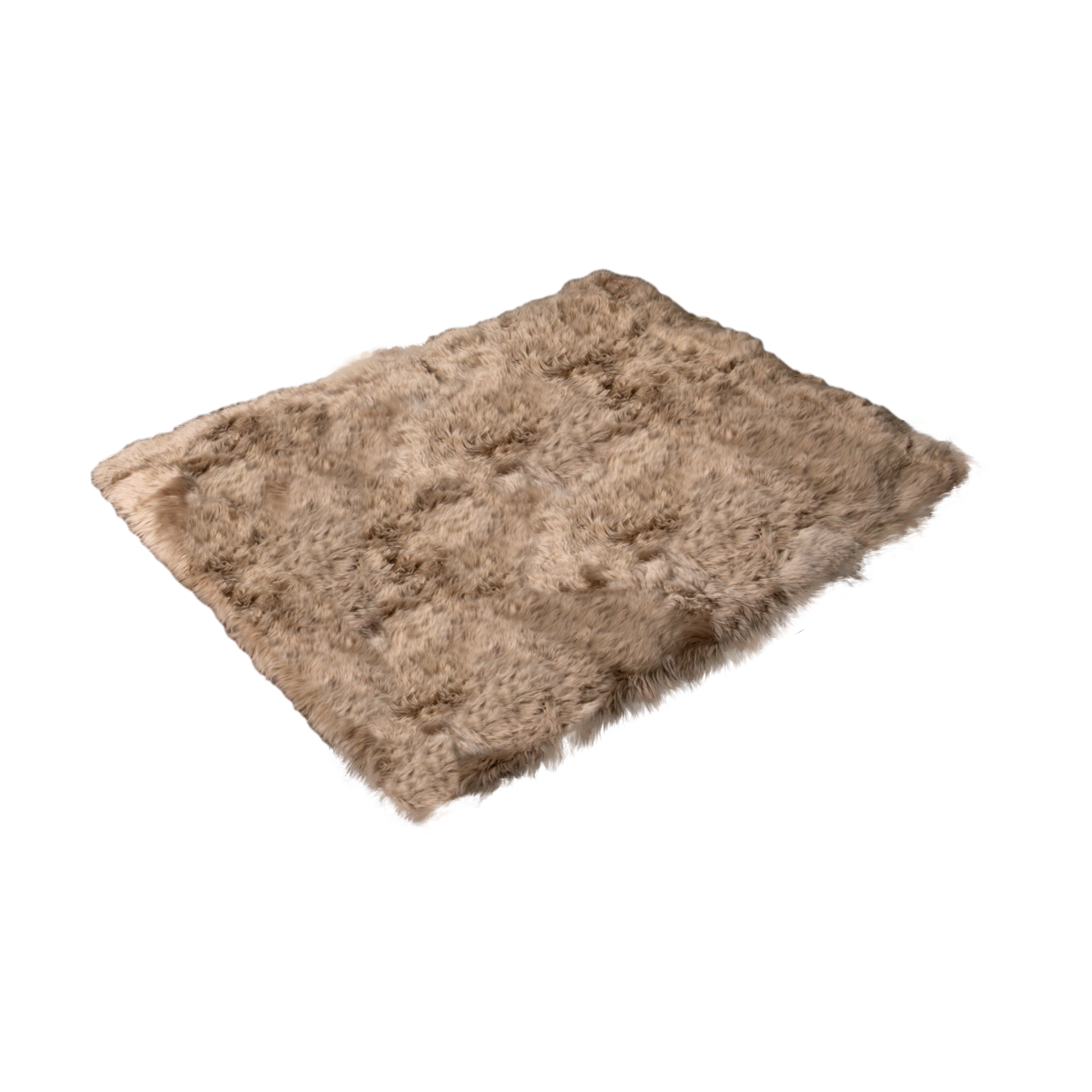 Light Brown Rectangle Sheepskin Rug - 130 x 150cm