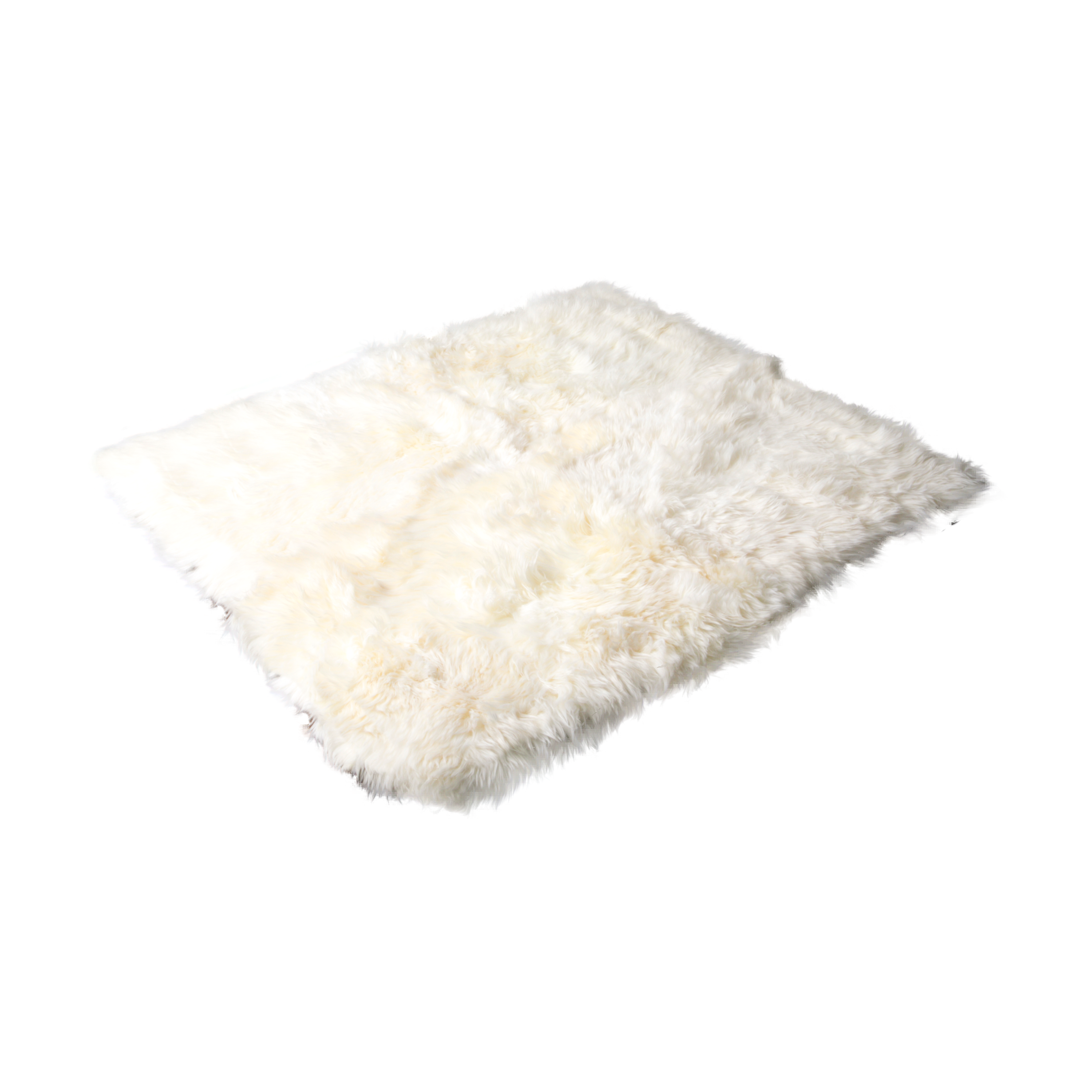 Natural White Rectangle Sheepskin Rug - 130 x 150cm