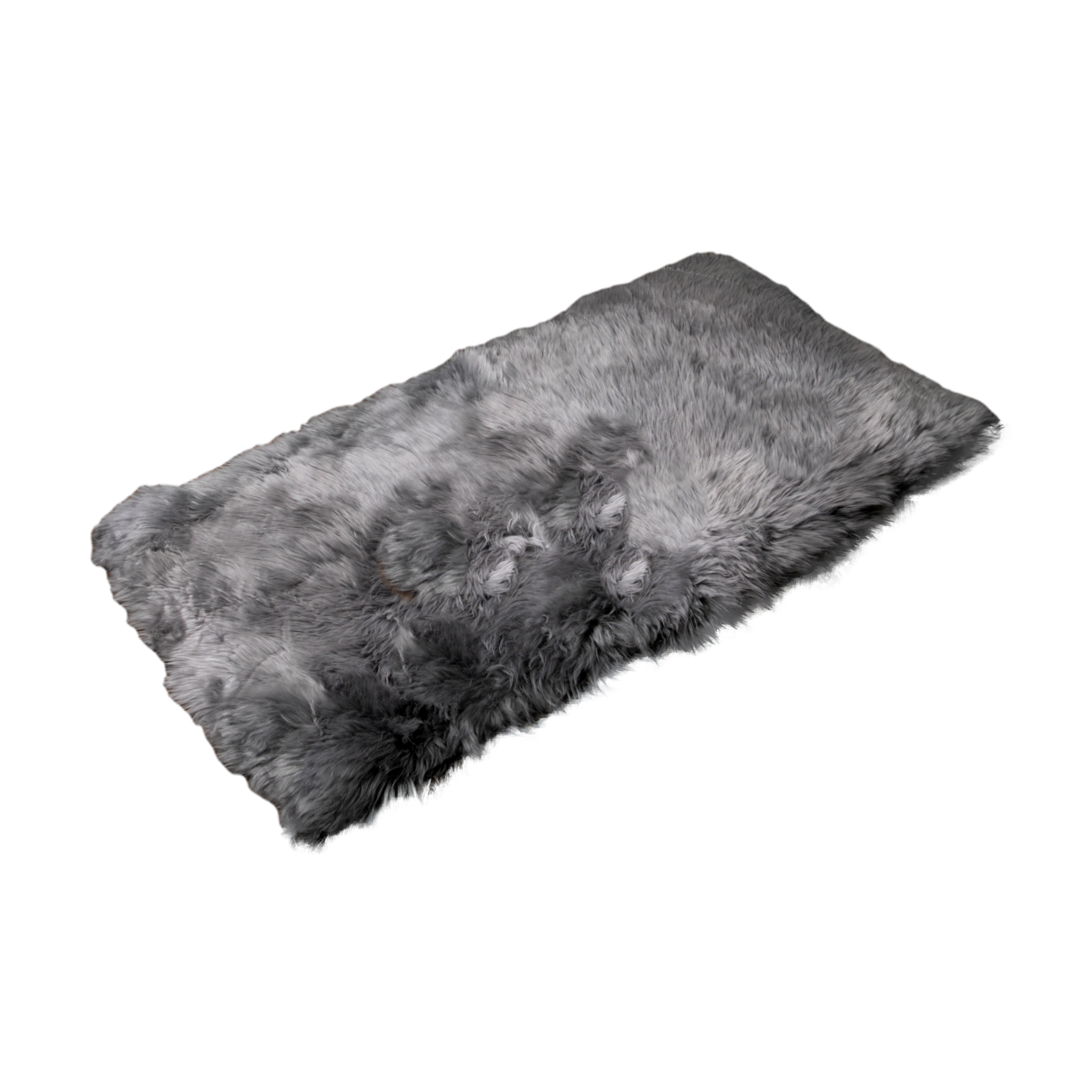 Grey Rectangle Sheepskin Rug - 70 x 140cm