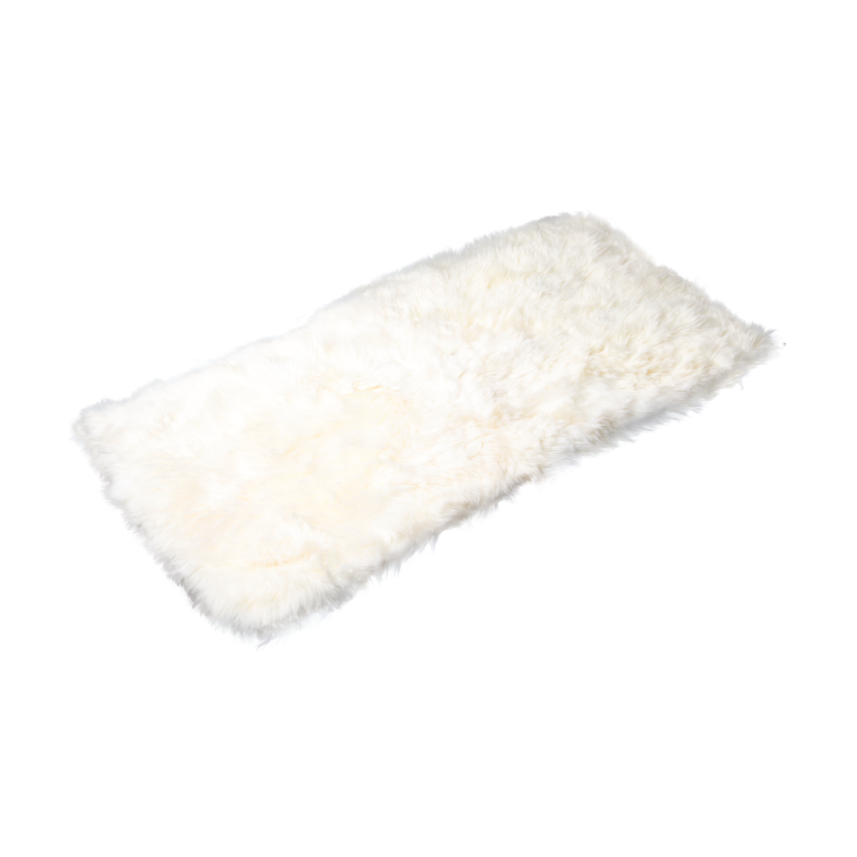 Natural White Rectangle Sheepskin Rug - 70 x 140cm