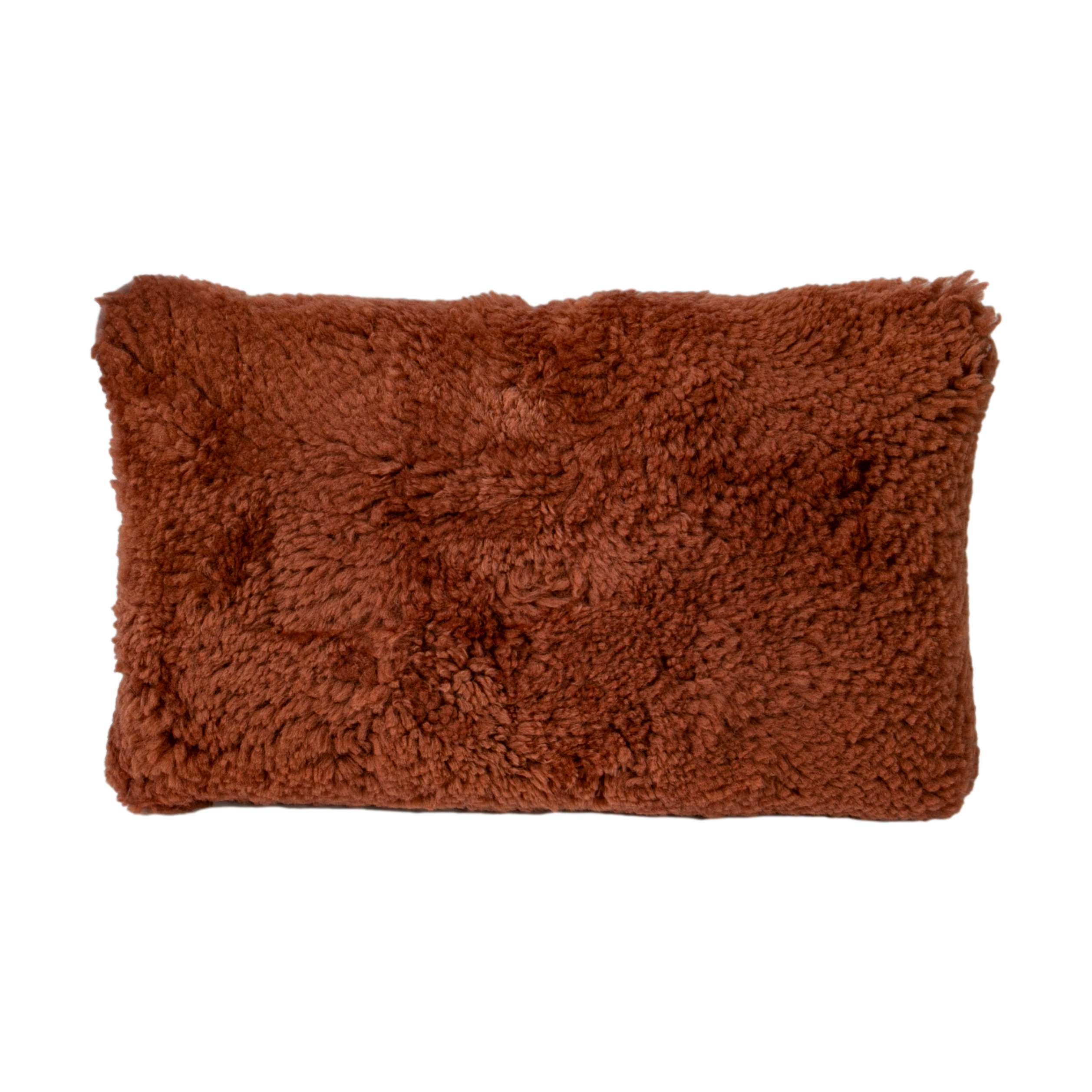 Coral Short Pile Sheepskin Boudoir Cushion - 30x50cm