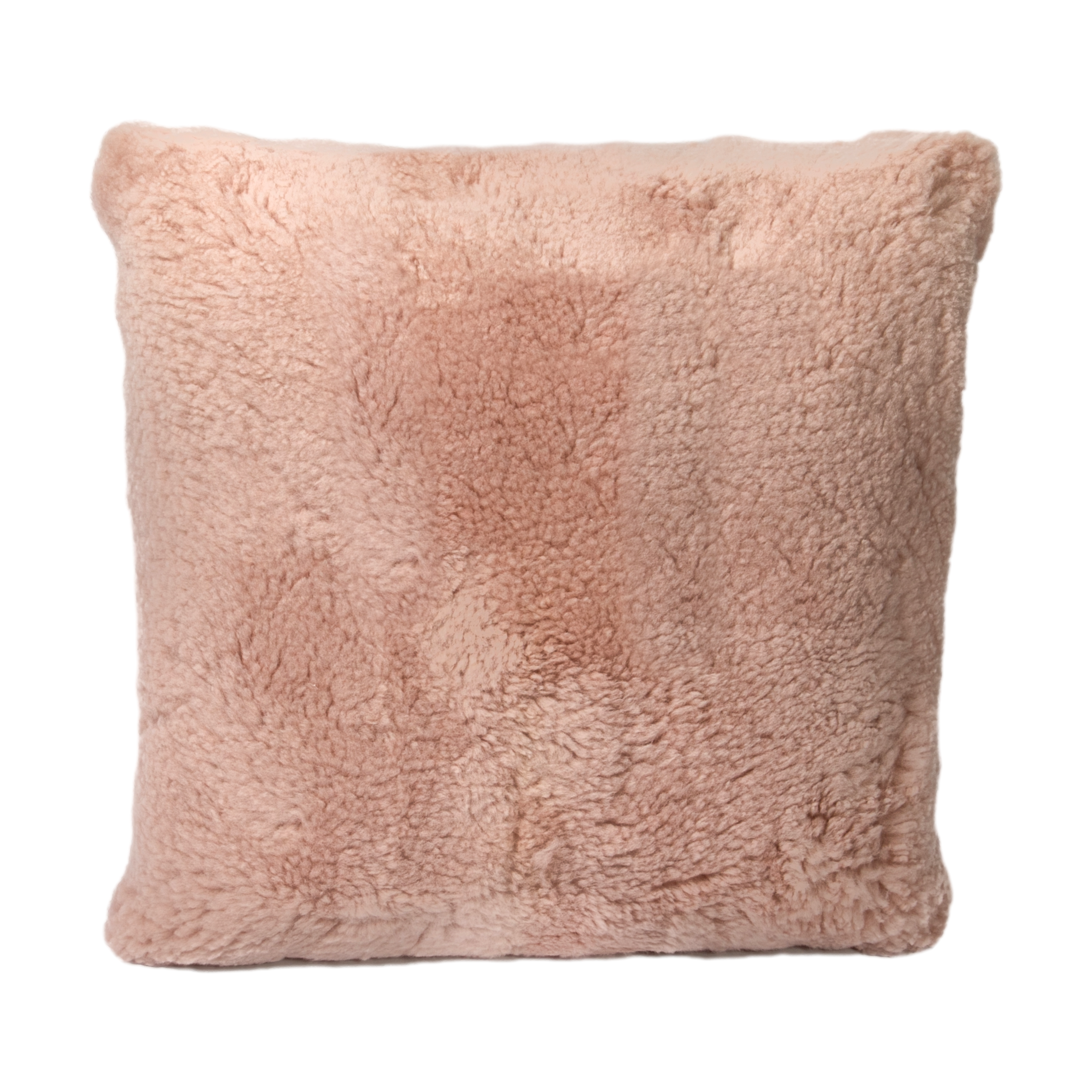 Pink Short Pile Sheepskin Cushion