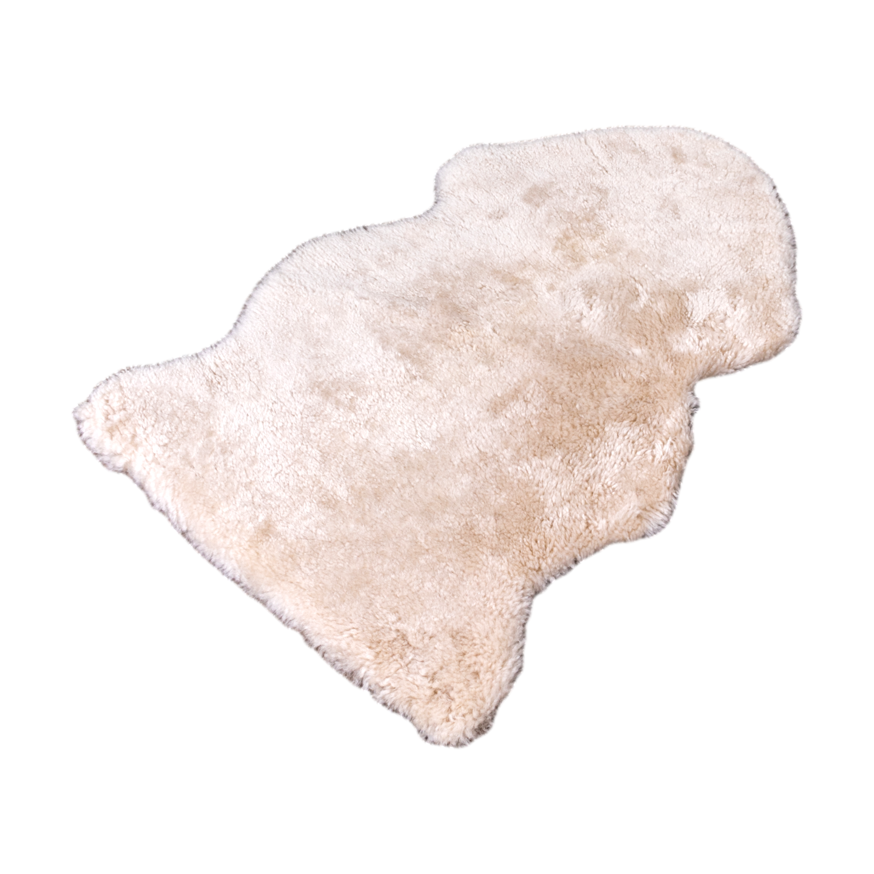 Beige Short Pile Sheepskin Rug